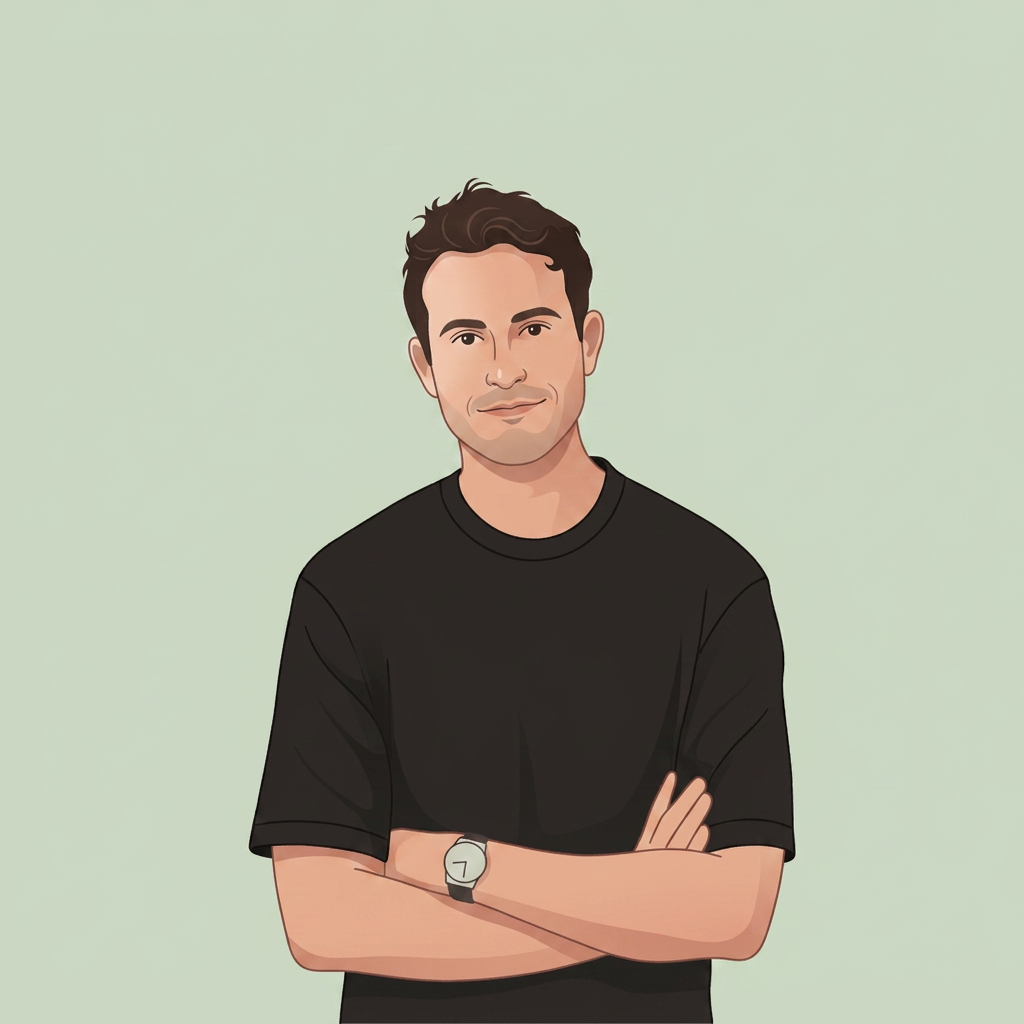 Ritratto illustrato di Luca Rinaldi