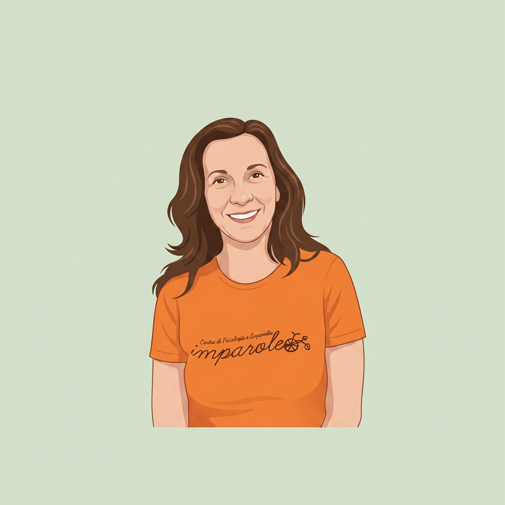 Ritratto illustrato di Mariangela Corrias